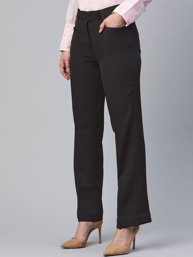 Powersutra Regular Fit Black Trousers for Women - Image 2