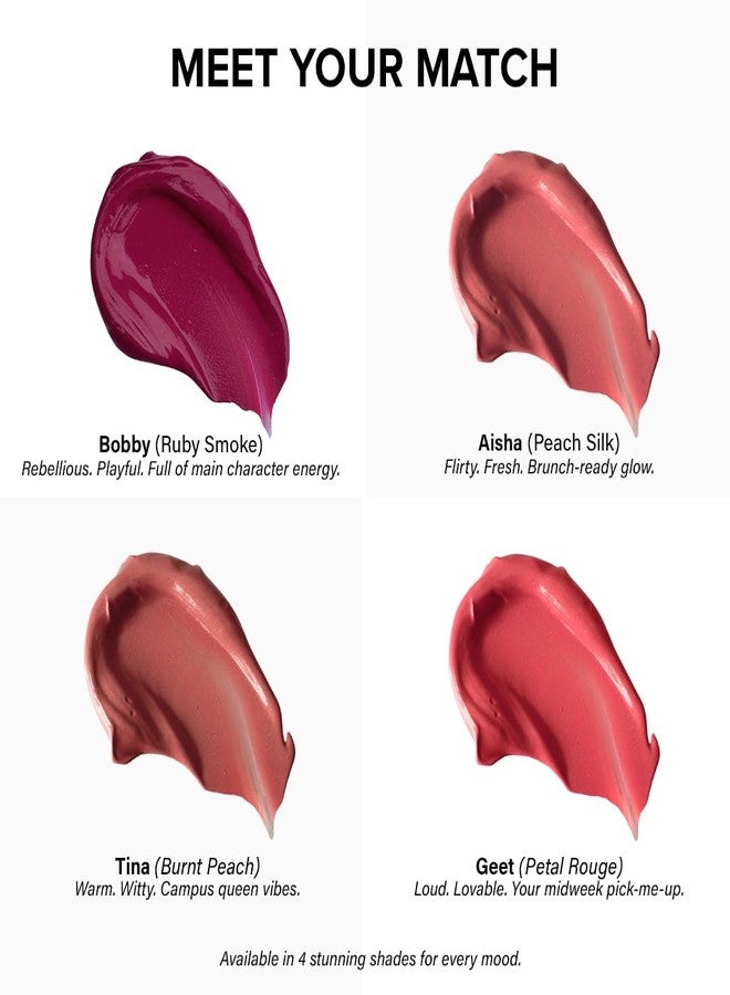 SIMPLYNAM Satin Soft Blush Tint | Geet: Petal Rouge | Weightless Creamy Cheek Tint for Natural Glow | Long-Lasting Hydration | Effortless Blend for All Skin Tones | Vegan & Cruelty-Free | 1.5 g - Image 5