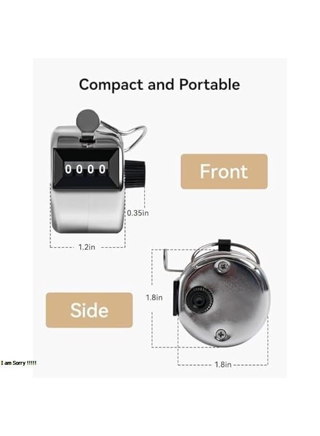 Green Tiger Handheld Lap Counter, 4-Digit Mechanical Counter with Nylon Lanyard for Sports, Activities, Fitness - Image 2