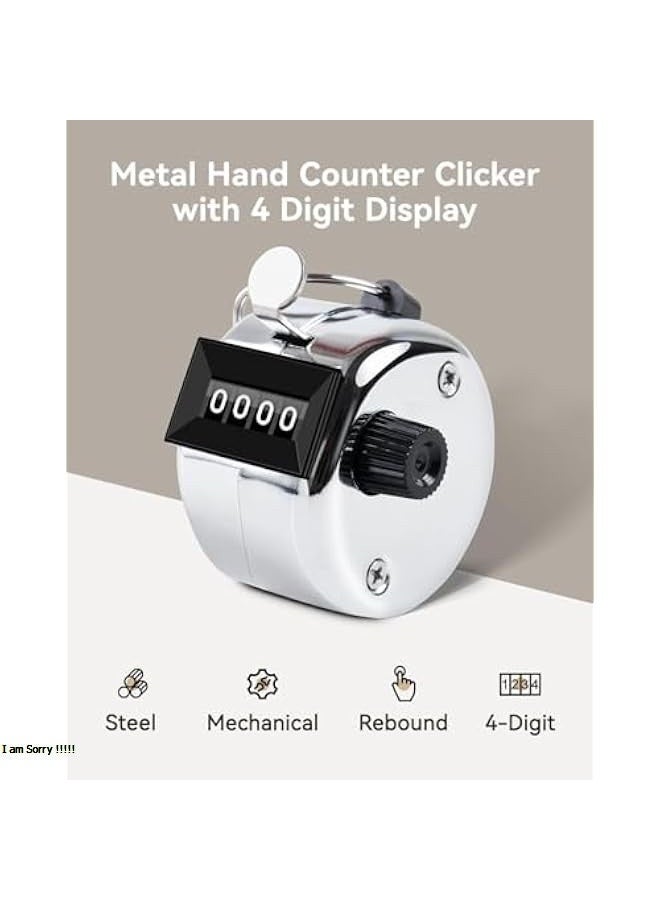 Green Tiger Handheld Lap Counter, 4-Digit Mechanical Counter with Nylon Lanyard for Sports, Activities, Fitness - Image 3