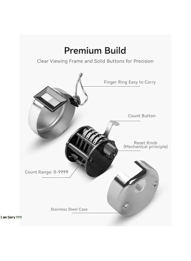 Green Tiger Handheld Lap Counter, 4-Digit Mechanical Counter with Nylon Lanyard for Sports, Activities, Fitness - Image 4