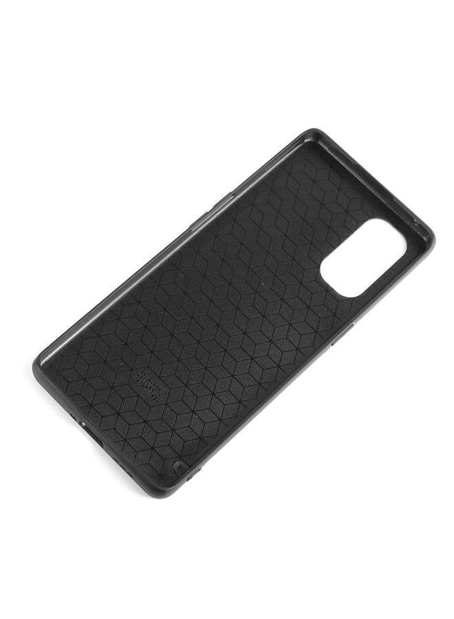 اس-توب جراب لهاتف Oppo Reno4 Pro مقاوم للصدمات بنمط جلد البقر المخيط من مادة PC + PU + TPU - Image 5