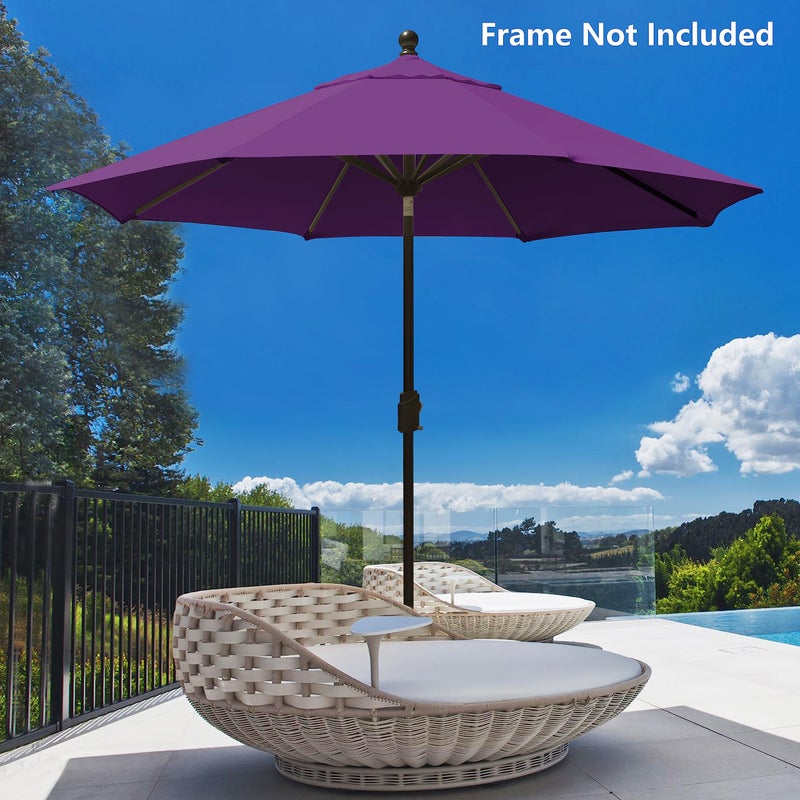 EliteShade USA 9FT Patio Umbrella Replacement Covers 8 Ribs Market Umbrella Canopy Cover (CANOPY ONLY) (Purple) - Image 5