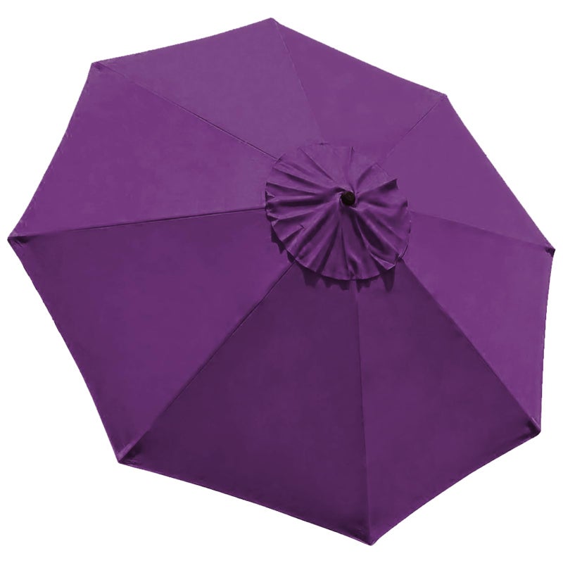 EliteShade USA 9FT Patio Umbrella Replacement Covers 8 Ribs Market Umbrella Canopy Cover (CANOPY ONLY) (Purple) - Image 1