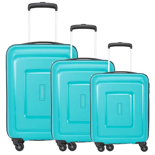 Aristocrat Storm Nxt 3 Pc Set Cabin 55cm(Small) Check-in 65cm(Medium) Check-in 75cm(Large) 4W Trolley Bags for Travel Hard Case Spinner Luggage, Lightweight Bag |7 Years Warranty (Teal Blue, 3PC Set) - Image 1