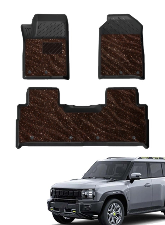 Generic Car floor mats are compatible with Jetour T2, hybrid, and gasoline vehicles. 2023-2025 model year car floor mats, 3D customized car floor mats, all-weather wear-resistant and anti-skid,goodcar  - Image 1