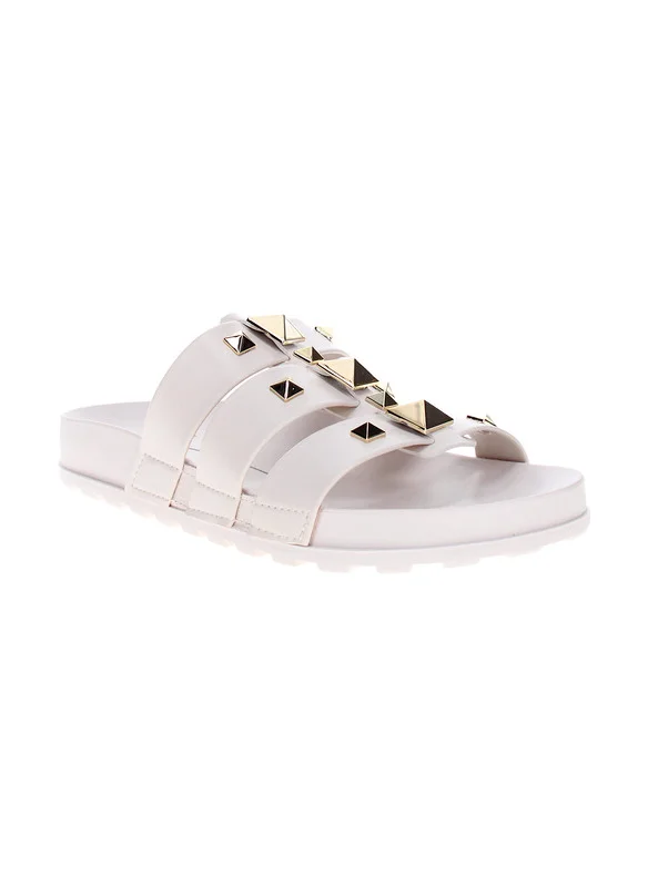 موليكا Moleca Ladies Flat Sandals Off White | Made In Brazil