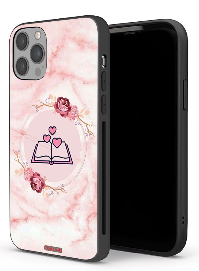 Tolwak Apple iPhone 12 Pro Max Protective Case Three Hearts On Book Artwork - Image 1