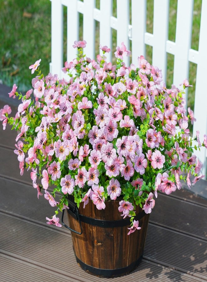 florisso Artificial Fake Plants Flowers for Outdoor Outside Summer Decoration, 12 Bundles Faux Silk Pink Daisy UV Sun Resistant Realistic for Porch Patio Home Window Box Yard Garden Planter - Image 5