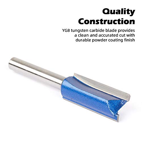 KOWOOD Plus Double Flute Straight Router Bit Set, 1/4 Inch Shank. Cutting Diameter in 1/4”, 5/16”, 3/8”, 1/2”. with Updated Kowood C3 Carbide. Great for Create Groove, dado or Hollow - Image 4
