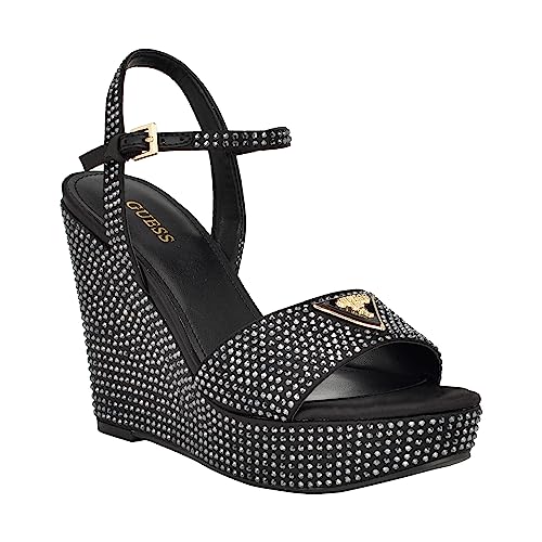 Guess Women's Hippa Heeled Sandal, Black 001, 8 - Image 1
