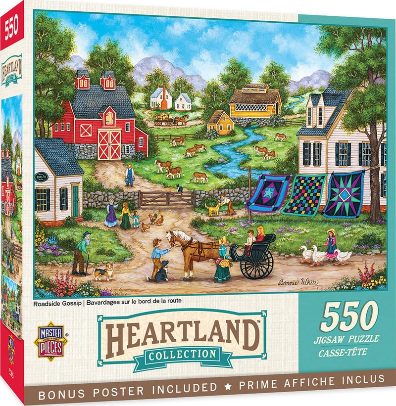 MasterPieces - 550 Piece Jigsaw Puzzle, Roadside Gossip, Fun for Adults, Family, Kids, 18" x 24" - Image 1