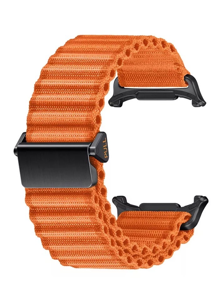 سوار Trail Band لساعة Samsung Galaxy Watch Ultra - حزام برتقالي متين ومريح وأنيق لأنماط الحياة النشطة والمغامرات الخارجية - Image 3