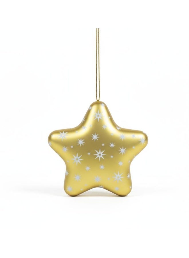 AKDC Gold Star-Shaped Hanging Candy Box 12 cm – Sparkling Christmas Tree Ornament & Festive Gift Holder - Image 3