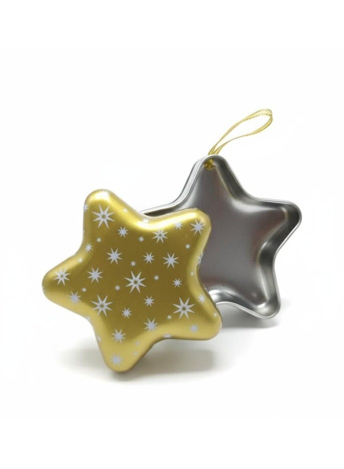 AKDC Gold Star-Shaped Hanging Candy Box 12 cm – Sparkling Christmas Tree Ornament & Festive Gift Holder - Image 2