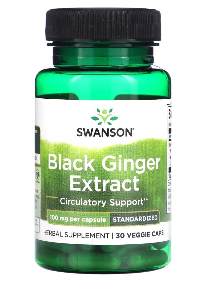 SWANSON Black Ginger Extract 100 mg 30 Veggie Caps