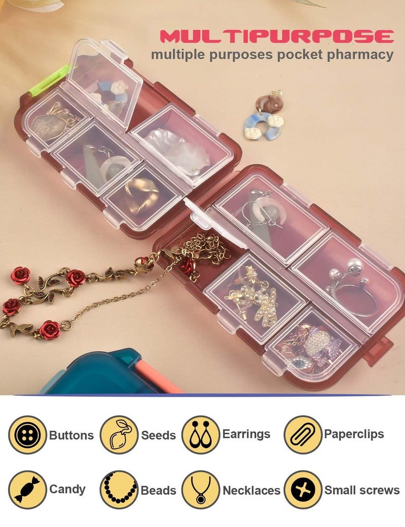 CAPHONT 3 Pcs DIY Travel Pill Organizer with Labels Pocket Pharmacy, 3 Pill Box & 420 Medicine Labels, Portable Travel Essentials Mini Pill Container 7 Day Pill Case Storage Vitamin Fish Oil (Set B) - Image 5