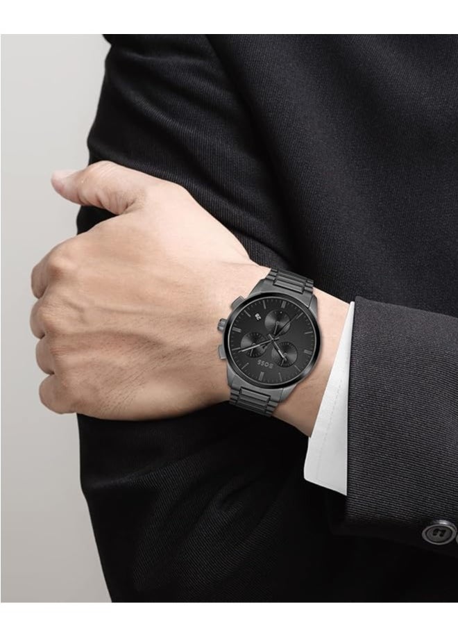 HUGO by Hugo Boss HUGO by Hugo Boss Dapper Black/Steel 43 mm  - Image 4