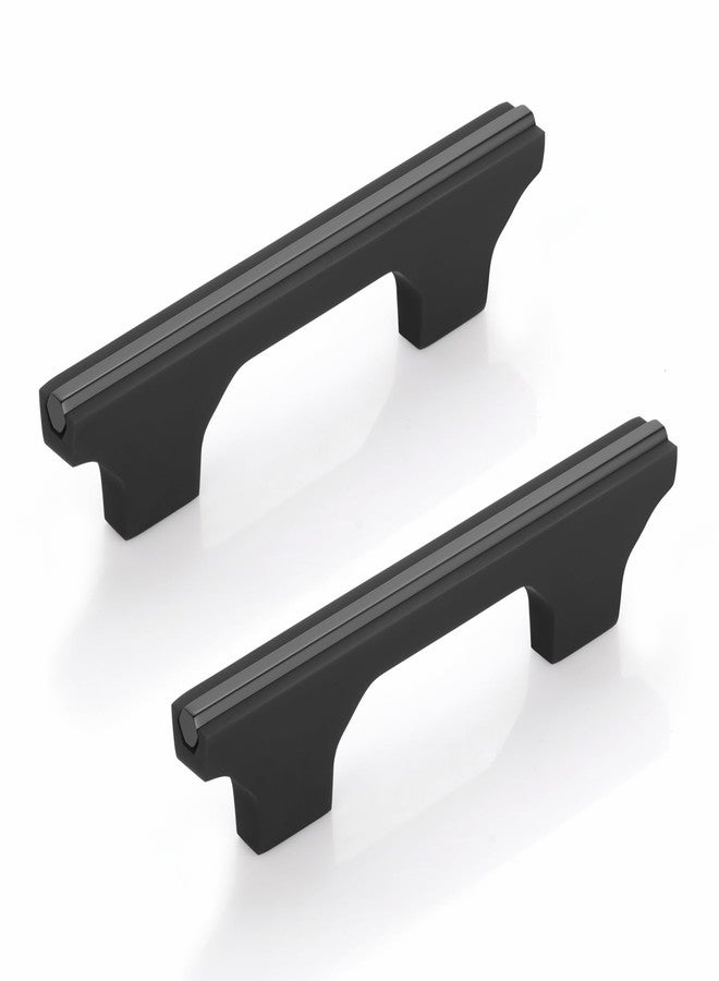 LAPO 5 Inch Drawer Handles for Kitchen, Handles for Window Drawer, Black-Glossy Finish Cabinet Pulls for Pooja Mandir, Wardrobe (Pack of 6) - Image 1