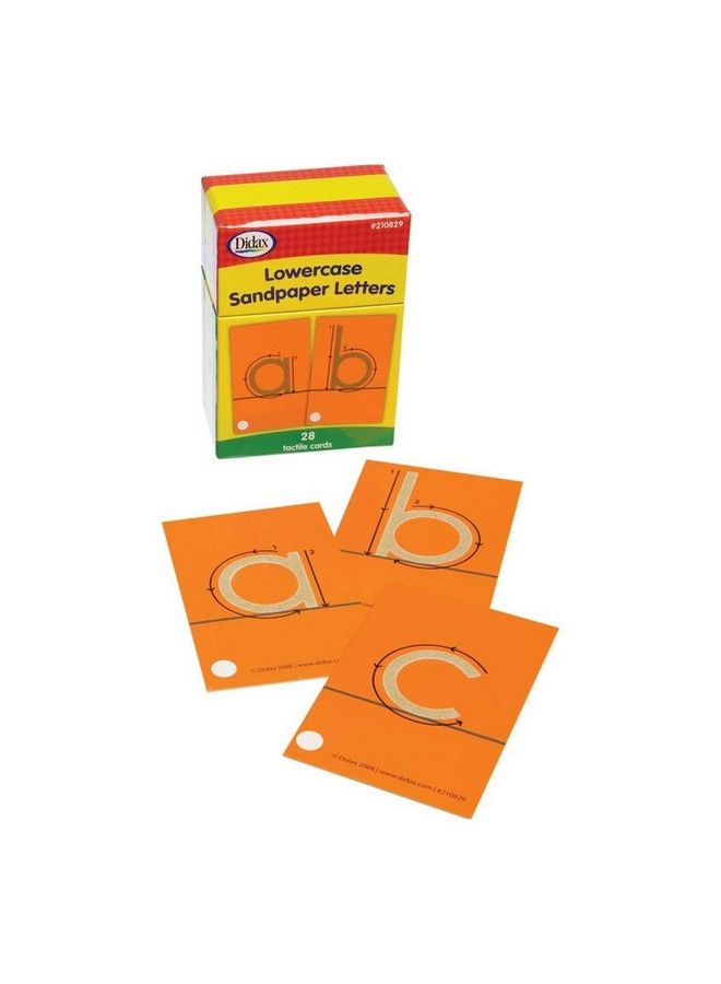 Didax Educational Resources Tactile Cards Pack Of 28 Sandpaper Letters Lowercase 4 1/4 X 2 5/8 In Multi Colored - Image 1