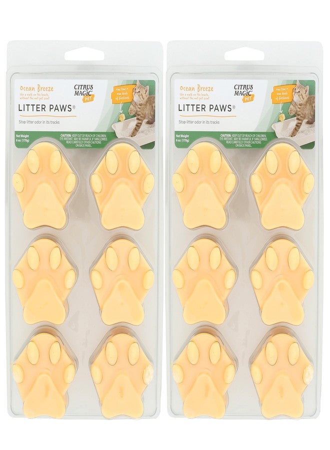 Citrus Magic Pet Odor Control Paws for Litter, Ocean Breeze, 6-Count, Pack of 2 - Image 1