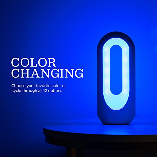 Enbrighten Color Changing LED Lamp, Modern Night, Dimmable Whites & Vibrant RBG Colors, Dorm Essentials, Ideal for Home Office, Gaming, Bedroom, Kids Room, Reading Light, 49632, Plastic, White - Image 2