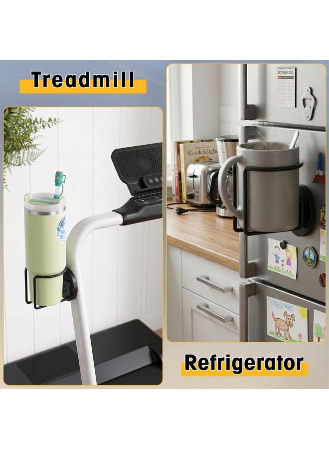 Durmmur 2 Pack Magnetic Cup Holder, Magnetic Cup Caddy, Magnetic Drink Holder for Tractor Mower Truck School Bus Refrigerator Treadmill, Magnet Can Holder on Metal Surface - Image 5