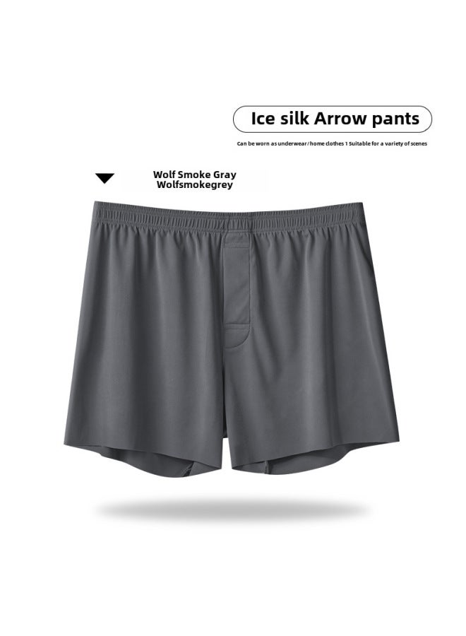 Ice Silk Arlo Pants Men's Underwear Large Size Loose High Elastic Home Pajamas Comfortable Breathable Cool Sports Shorts