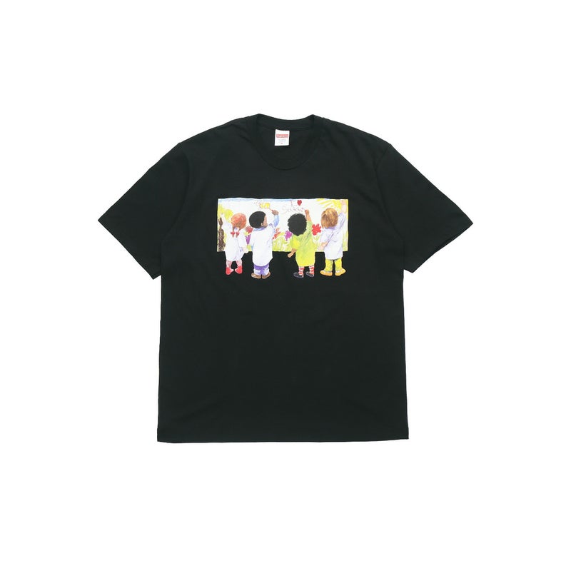 SUPREME 26FW New Trendy SUP American Retro Letter Print All-Match Short Sleeve T-Shirt - Image 1