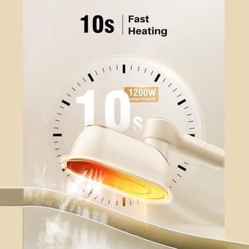 Mafilise Travel Steamer & Iron for Clothes – Handheld Clothing Steamer, 10s Fast Heating, 4 Modes, LCD Display, 180° Swivel Handle, Garment Steam Wrinkle Remover 2-in-1 for Home and Business - Image 3
