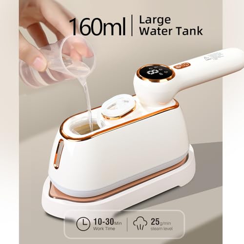 Mafilise Travel Steamer & Iron for Clothes – Handheld Clothing Steamer, 10s Fast Heating, 4 Modes, LCD Display, 180° Swivel Handle, Garment Steam Wrinkle Remover 2-in-1 for Home and Business - Image 5