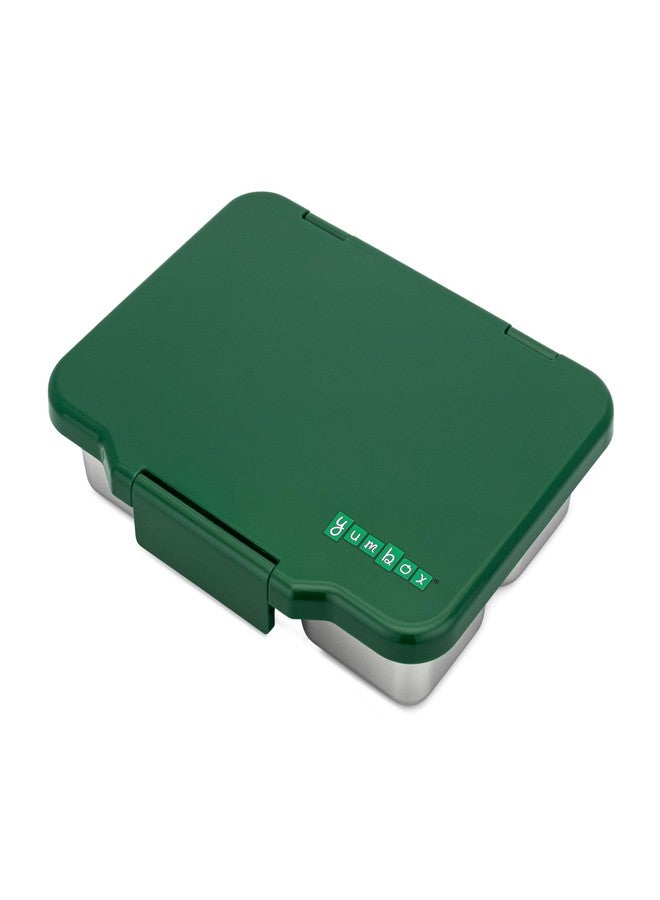 يوم بوكس علبة طعام Yumbox Prêt المصنوعة من الفولاذ المقاوم للصدأ مع حاوية غداء مانعة للتسرب، وصينية مناسبة للساندويتشات، وعلبة غداء للأطفال والكبار، ومناسبة للسفر (لون أخضر دبلن) - Image 3