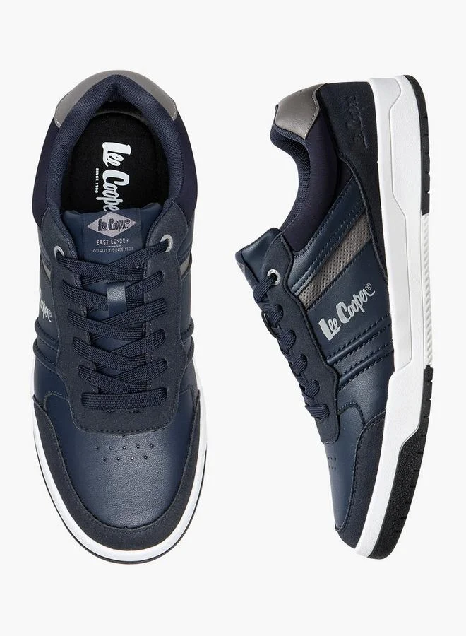 Men Panelled Lace-Up Sneakers