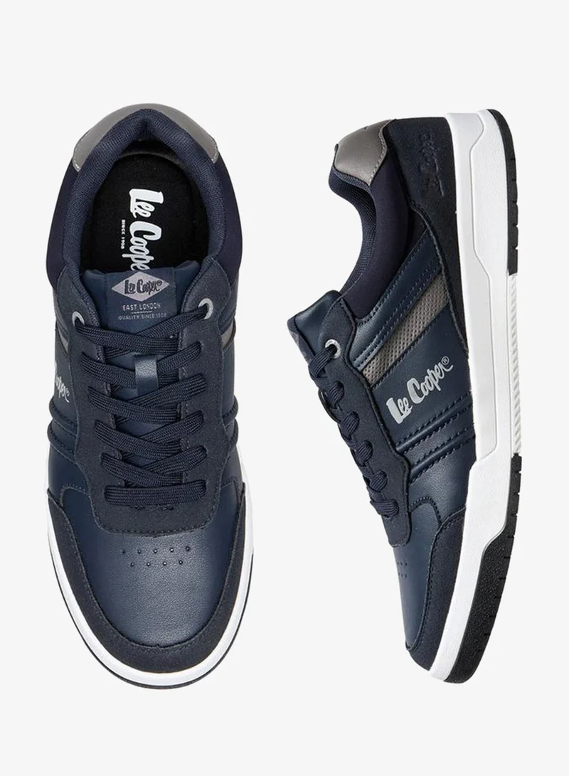 Lee Cooper BLUE Men Panelled Lace-Up Sneakers for Men | Best Price UAE