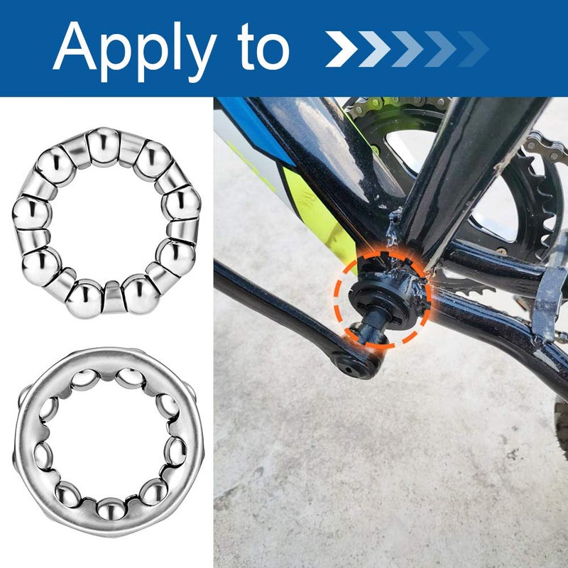 Lanturn Bike Ball Crank Bearing 14 inch x 9 Balls,4 Pcs Ball Bearings for Bike Crank Bottom Bracket, KidsStretch Bicycle, 14 inches *9 Ball - Image 4