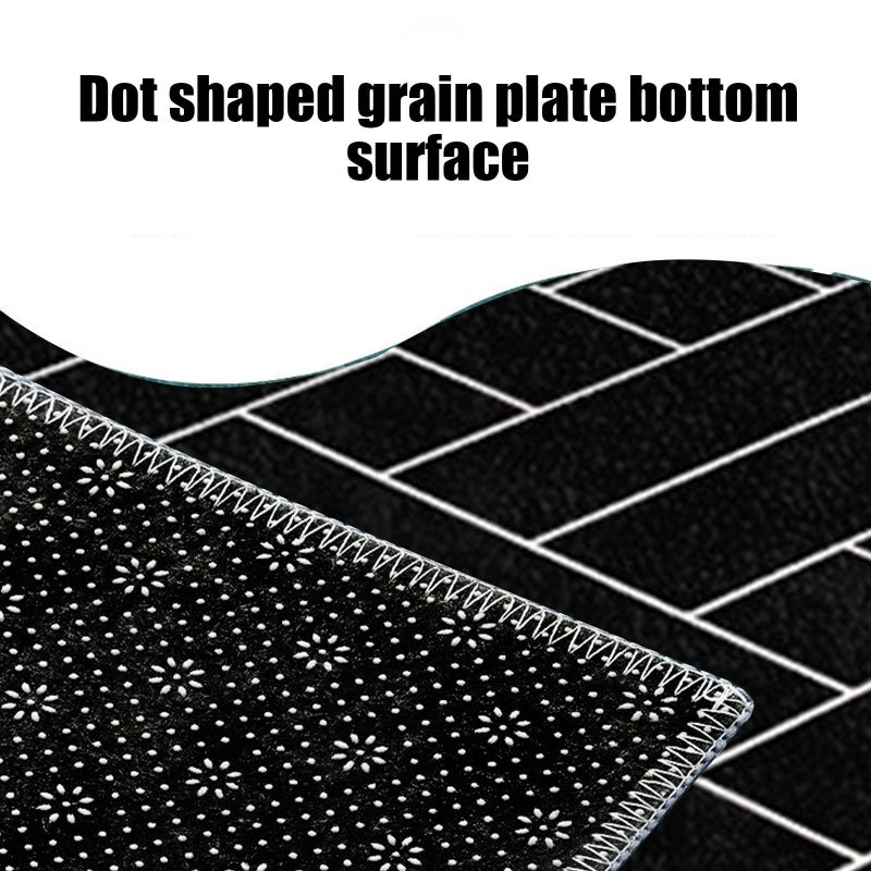 Slow pressure waterproof anti-fatigue mat non-slip office kitchen standing mat black 40*60+40*120cm 2PCS - Image 5