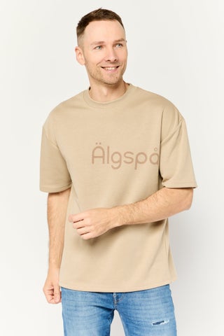 Men Crew Neck Short Sleeve Brand Logo T-Shirts, Beige - pzsku/Z36273F56D8638772A5D4Z/45/1746224754/9fdc9b6f-5325-4c2c-b5e5-a5752b7de0f7