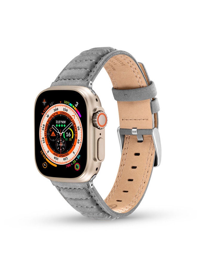 Timberland Amoskeag Grey Leather Unisex Universal Watch Strap 22mm - TDOUS0001606 - Image 1