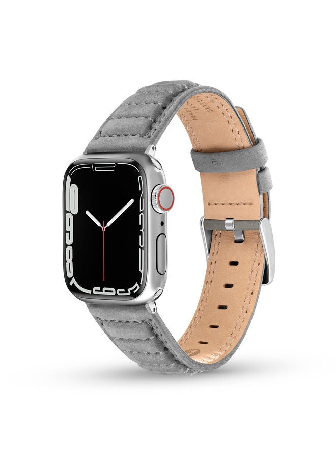 Timberland Amoskeag Grey Leather Unisex Universal Watch Strap 22mm - TDOUS0001606 - Image 2