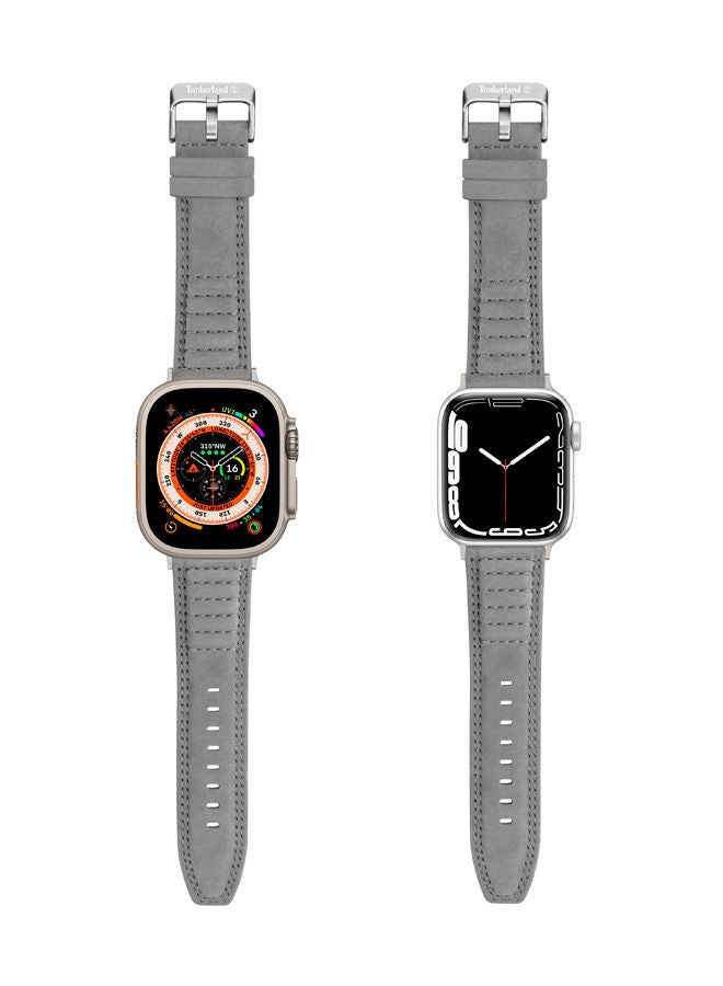 Timberland Amoskeag Grey Leather Unisex Universal Watch Strap 22mm - TDOUS0001606 - Image 4