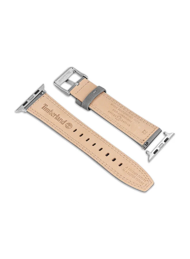Timberland Timberland Amoskeag Grey Leather Unisex Universal Watch Strap 22mm - TDOUS0001606