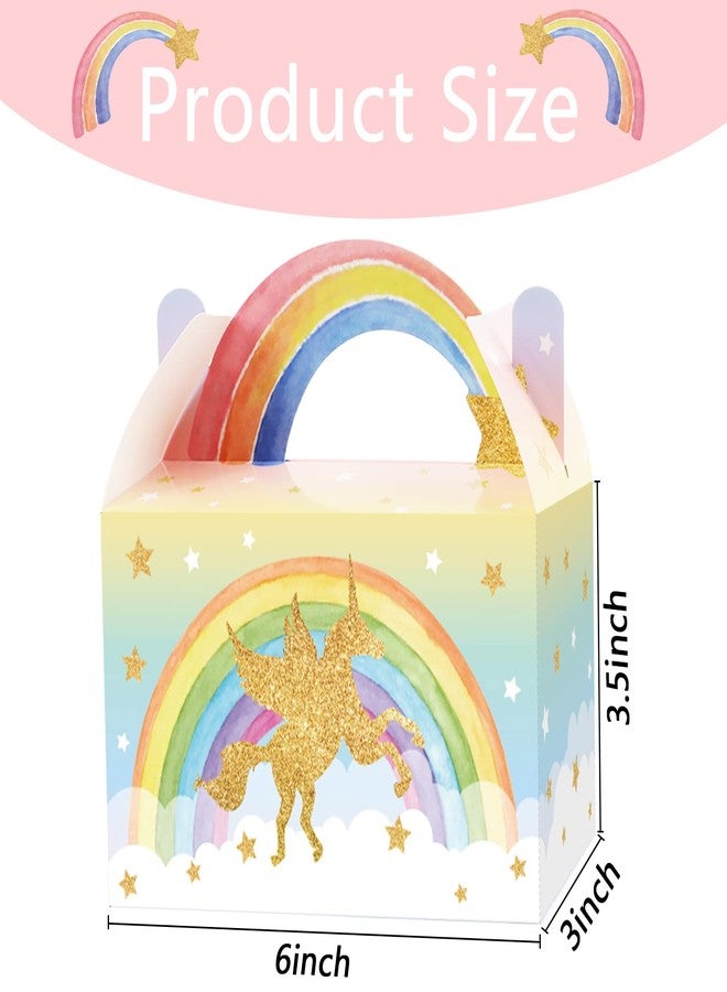 Tevxj 12 Pack Unicorn Party Favor Treat Boxes Unicorn Goodies Gift Boxes Party Supplies Birthday Bags Pastel Rainbow Theme Candy Bag for Girls Birthday Kids Decoration 6 x 3 x 3.5 Inches - Image 2