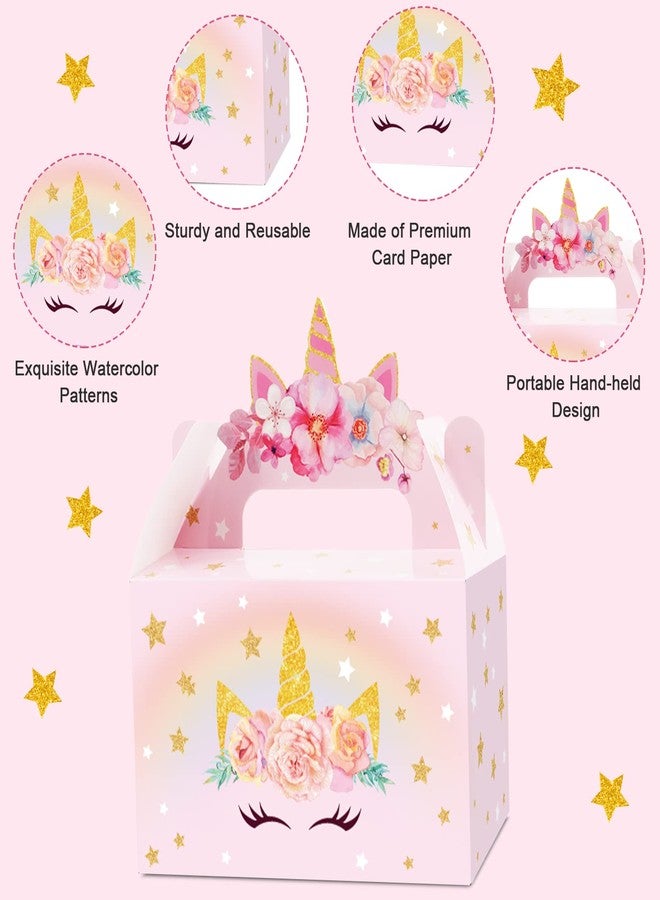 Tevxj 12 Pack Unicorn Party Favor Treat Boxes Unicorn Goodies Gift Boxes Party Supplies Birthday Bags Pastel Rainbow Theme Candy Bag for Girls Birthday Kids Decoration 6 x 3 x 3.5 Inches - Image 4
