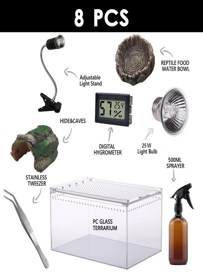 SANOSY Reptile Terrarium - Amphibian Tank Starter Kit, Eco Rainforest Feeding Box, Amphibian Feeding Box, Suitable for breeding Lizards, Snakes, Chameleons,Jumping Spiders - Image 2