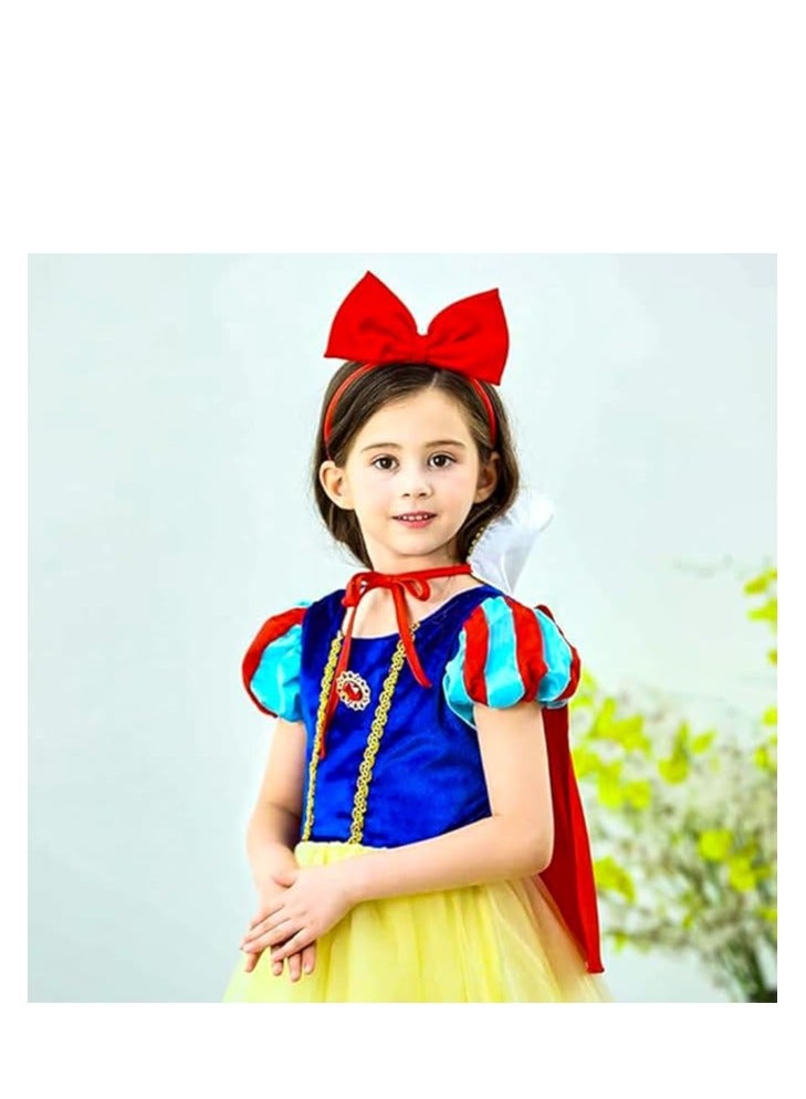 UKR Kids Snow White Princess Dressing Up Costume – Fairytale Dress for Girls Ages 5-7 (120 cm) | Perfect for World Book Day & Dress-Up Parties | Snow White Role Play Costume for Toddlers & Kids - Image 2