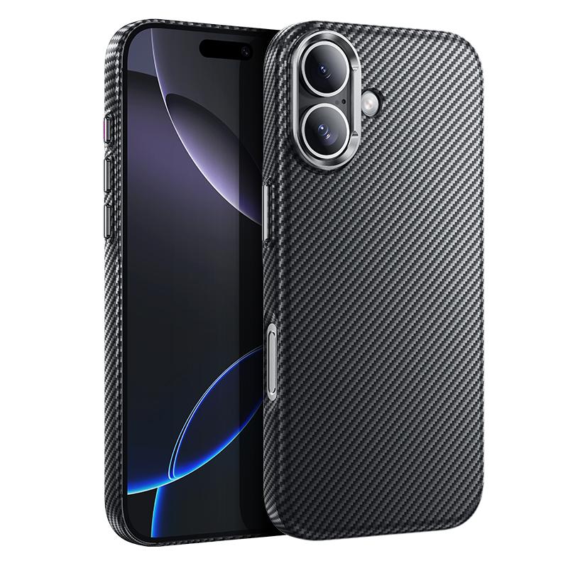 Hoco For Iphone 17 As13 Carbon Fiber Pattern Magsafe Magnetic Pc Phone Case(Black) - Image 1