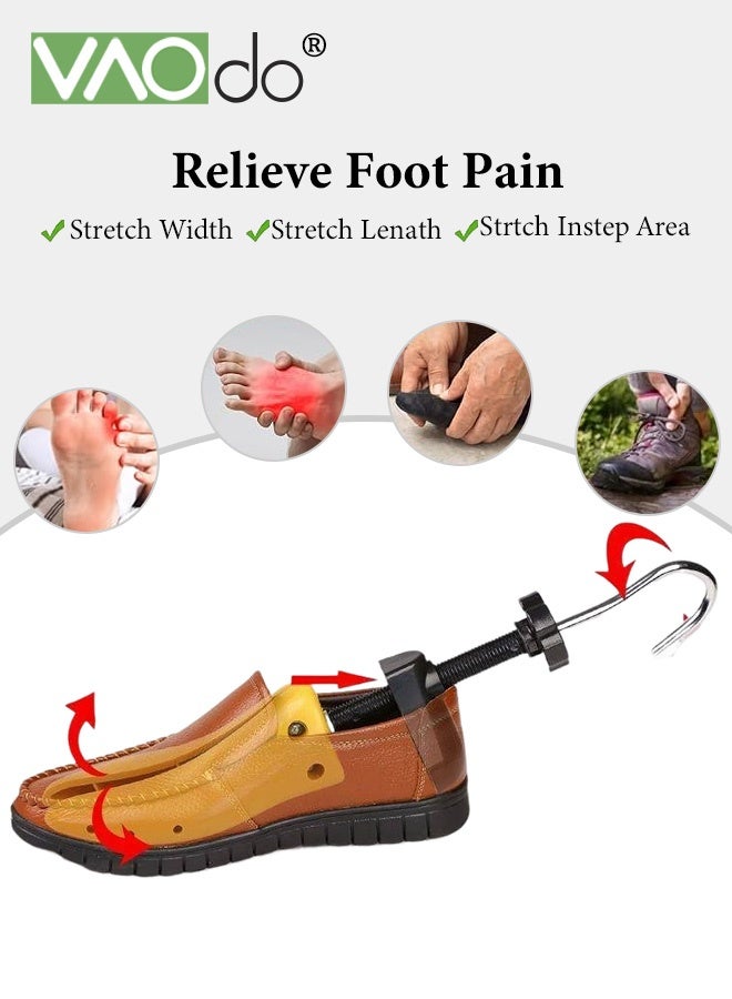 VAOdo Professional 2-Way Premium Shoe Stretcher, Tough Plastic Shoe Trees, Adjustable Length & Width Durable Shoe Shaper for Men, for Wide Feet, Bunions or Calluses, Multifunctional Shoe Shaper Expander Stretch Suitable for Leather Shoes, Sneakers, Casual Shoes - Image 5