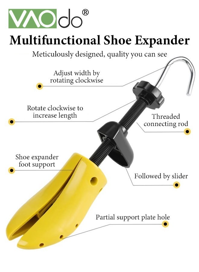VAOdo Professional 2-Way Premium Shoe Stretcher, Tough Plastic Shoe Trees, Adjustable Length & Width Durable Shoe Shaper for Men, for Wide Feet, Bunions or Calluses, Multifunctional Shoe Shaper Expander Stretch Suitable for Leather Shoes, Sneakers, Casual Shoes - Image 4