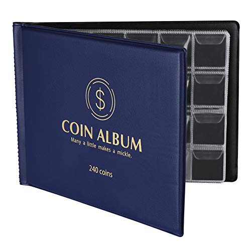 MUDOR Coin Collection Holder Album for Collectors 240 Pockets Coin Collection Book Office Supplies - Image 1