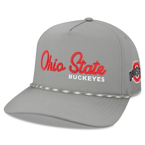 Legacy NCAA Officially Licensed Rope Hat Ohio State Buckeyes Lightweight Cap for Men Women Caddy Adjustable Caddy GreyGrey White Rope One Size Fits Most Snapback Closure - Image 1